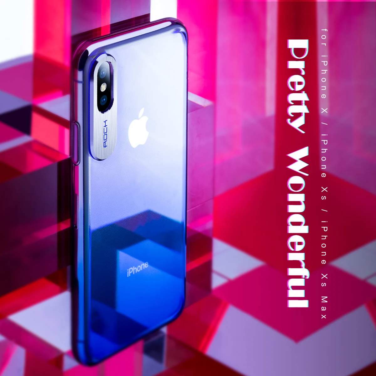 ROCK чехол для Apple iphone X XS Max, роскошный тонкий прозрачный защитный чехол для iphone XR, прозрачный чехол