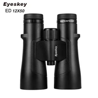 eyeskey 12x50 ed glass binoculars waterproof telescope bak4 prism optics camping hunting scopes powerful professional binoculars