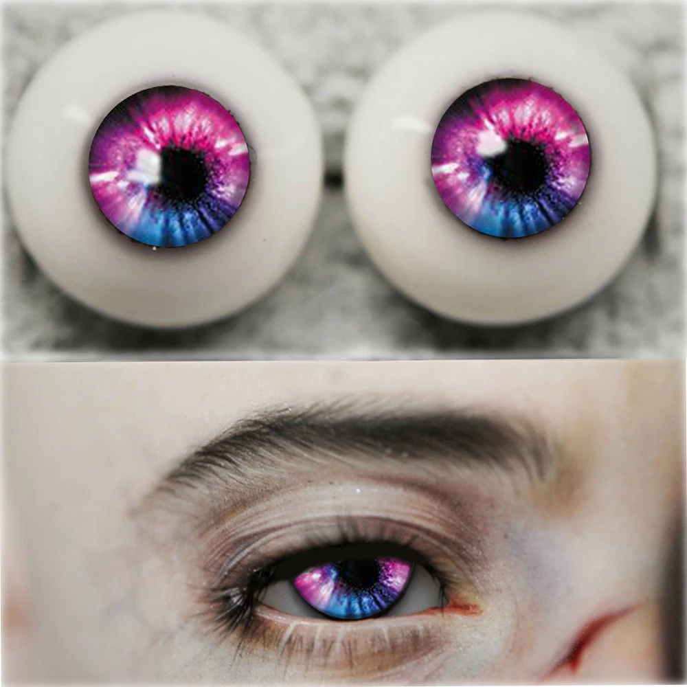 1 пара Розовый Синий Galaxy Звездное bjd глаза bjd кукла аксессуары для 1/4 1/3 1/6 1/8 BJD/SD MSD 12 мм 14 круглые акриловые BJD подарки