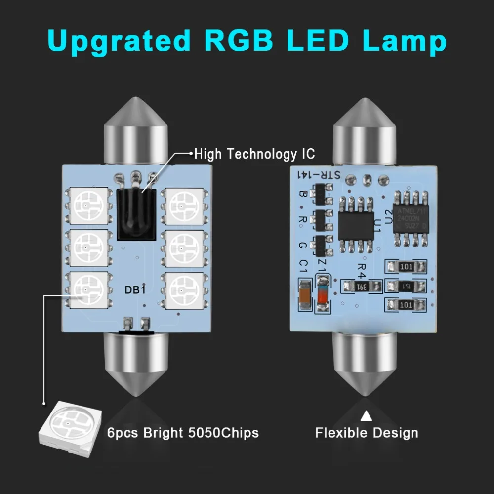 XSTORM C5W светодиодный 31 мм 36 мм/39 мм/41 C10W гирлянда RGB автомобиль Inteiror лампы купольный