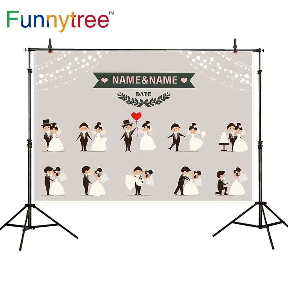 Фон Funnytree для свадебной фотосъемки с изображением бисера занавески пары