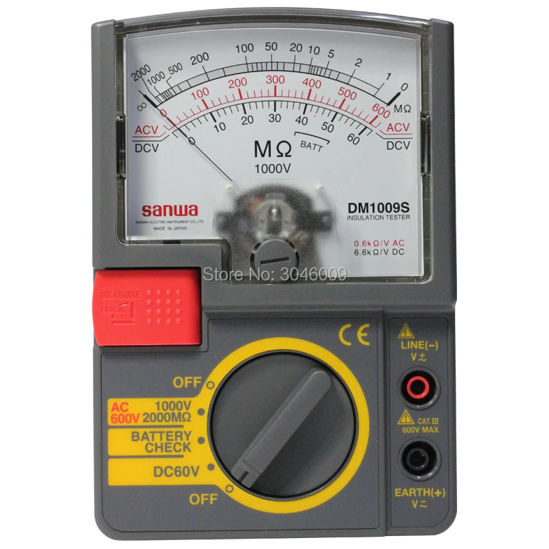 Sanwa DM1009S Insulation Testers/Pointer Megger Single test voltage range Test DC1000V | Инструменты