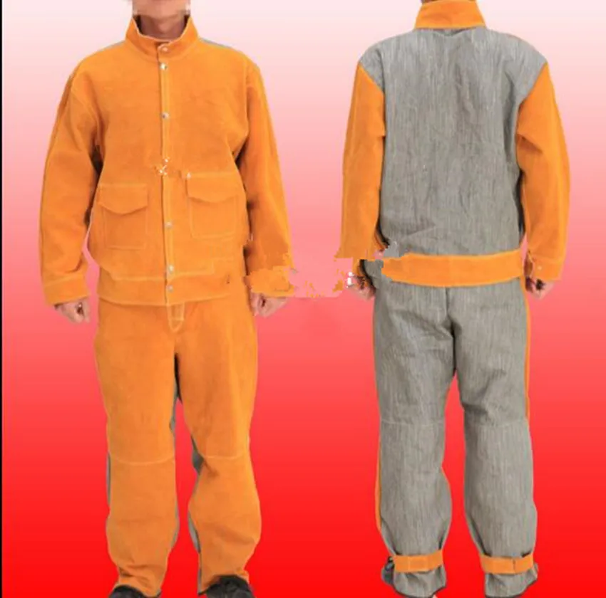 Cowhide Welding Protective Clothes Thermal Insulation Protection Suit |
