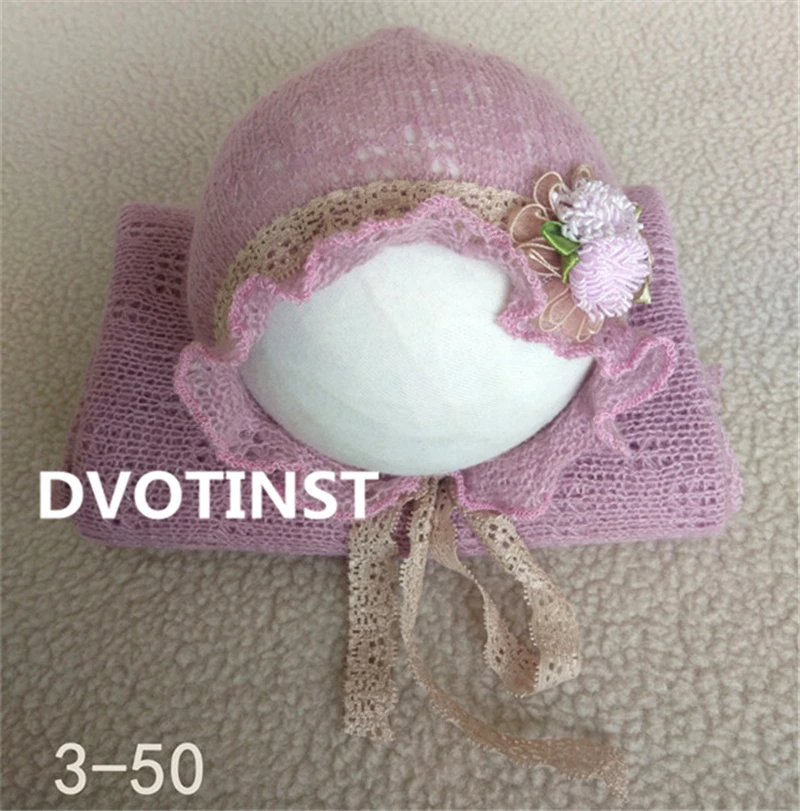 Dvotinst реквизит для фотосъемки новорожденных вязаная крючком шляпа + обертывания