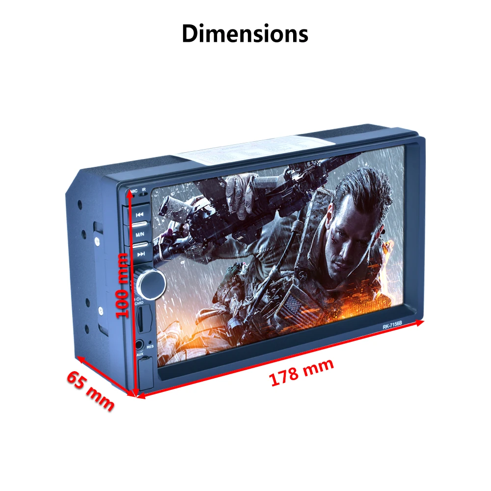 7156B 7''Universal Car Radio MP4 MP5 Player 7colors Touch Screen Multimedia RDS Mirro Link Support Charge function | Автомобили и
