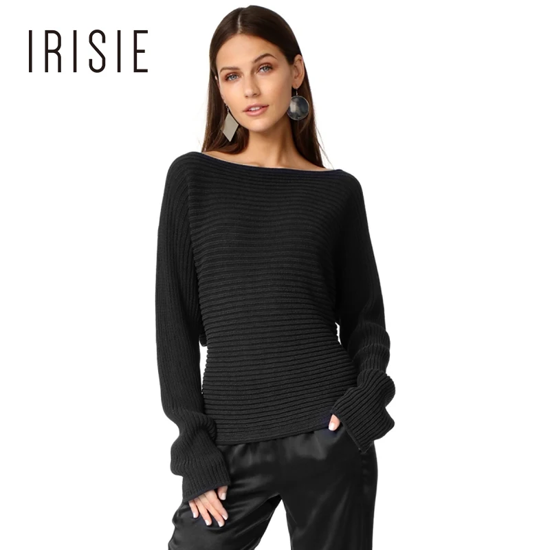 IRISIE 2017 Black Autumn Fashion Sweater Women Casual Hollow Out Strap Jumper Sweet O-neck Long Sleeve Lady | Женская одежда