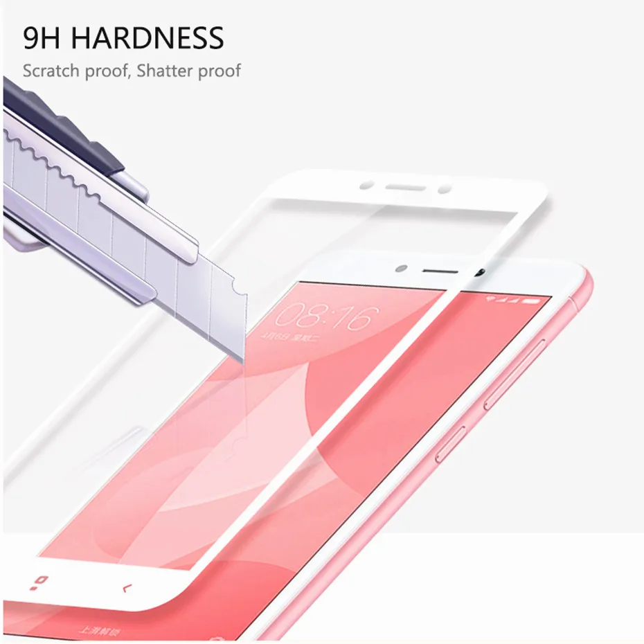 Полностью покрывающее закаленное Стекло для Xiaomi Redmi 4x 4A 4 Экран защитная пленка