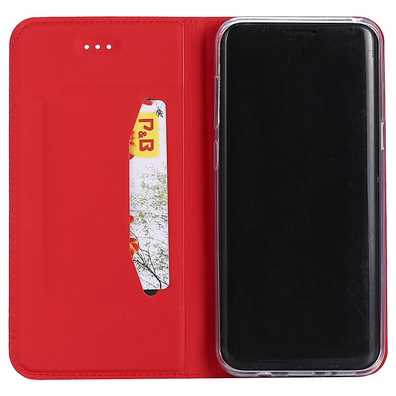 Ультра тонкий для отдыха Магнитные флип чехол кожаный бумажник Samsung S8 плюс