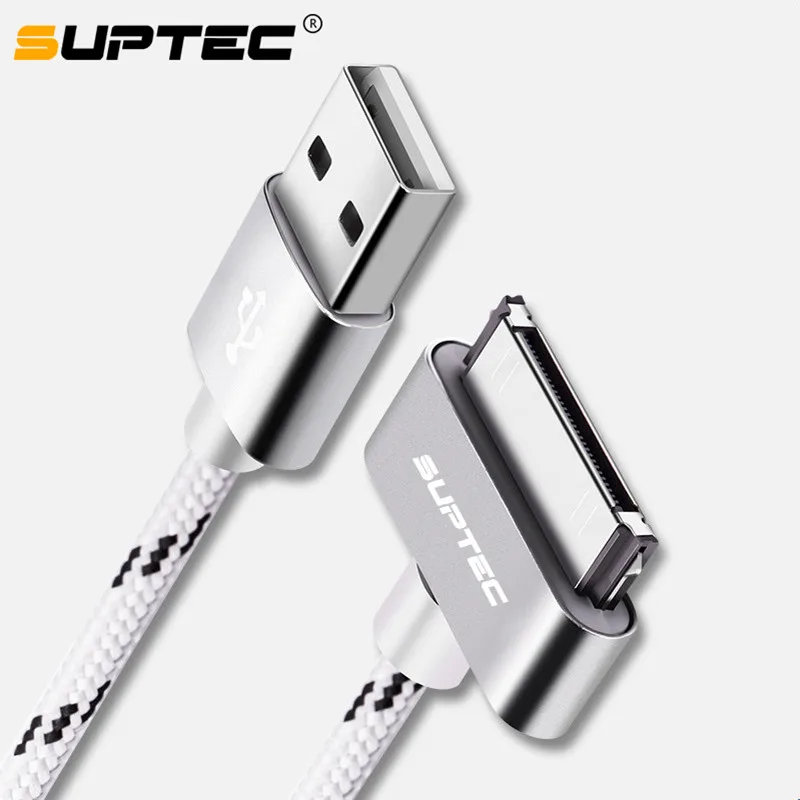 

SUPTEC USB Cable Fast Charging for iPhone 4 4s 3GS 3G iPad 1 2 3 iPod Nano touch 30 Pin Original Charger Adapter Data Sync Cord