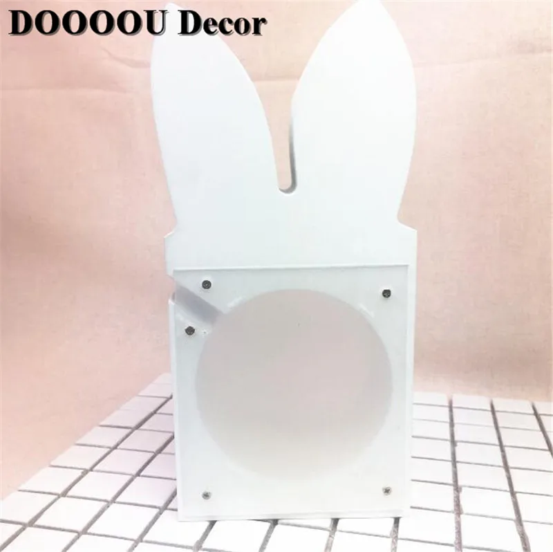 White Rabbit Бэтмен кактус Единорог копилки прозрачный Деревянный Копилка Монета коробка детский подарок украшения детской комнаты - Цвет: White Rabbit
