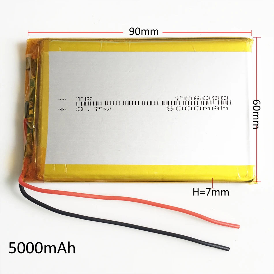 3 7 V 5000mAh полимерный литий Липо аккумуляторная батарея 706090 для GPS PSP DVD PAD
