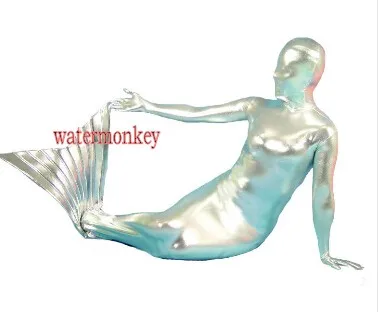 Сценические костюмы Блестящий металлический золотистый костюм русалки на все