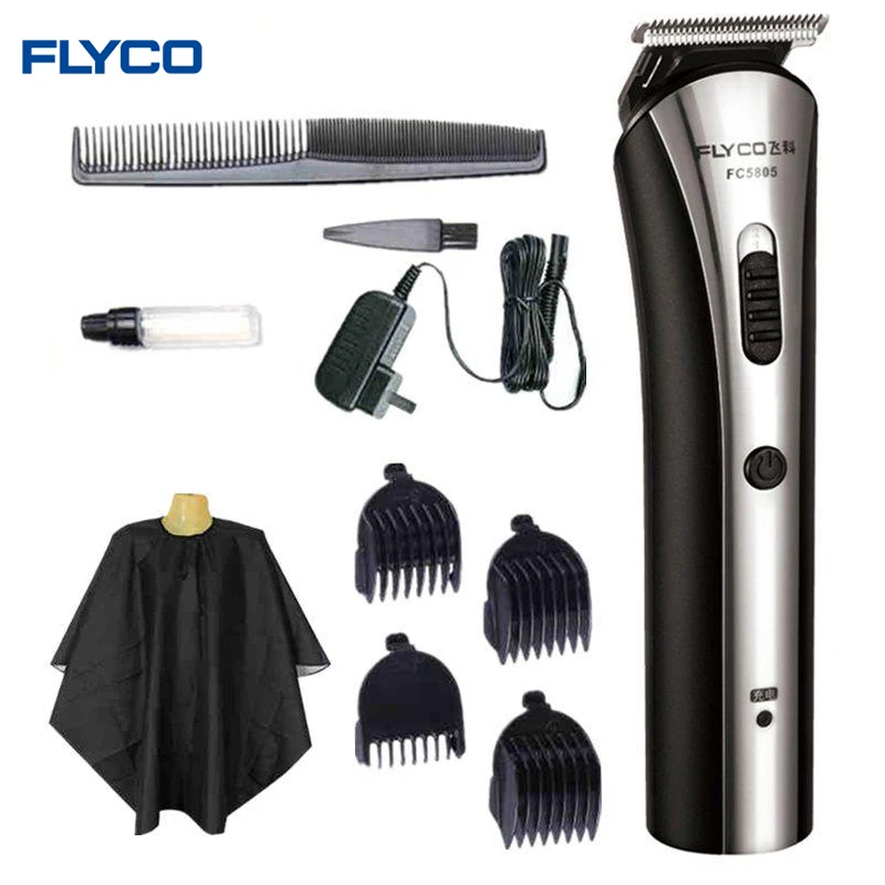 Электрическая машинка для стрижки волос FLYCO перезаряжаемая моющаяся с