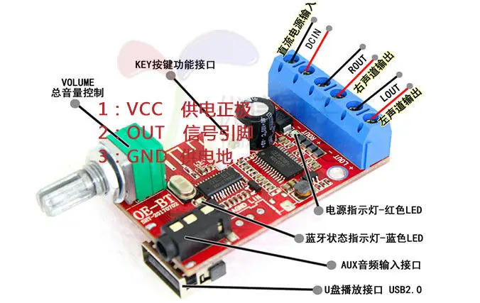 DC 12 В 30 Вт * 2 Bluetooth 4 приемник стерео аудио усилитель мощности плата AUX USB |