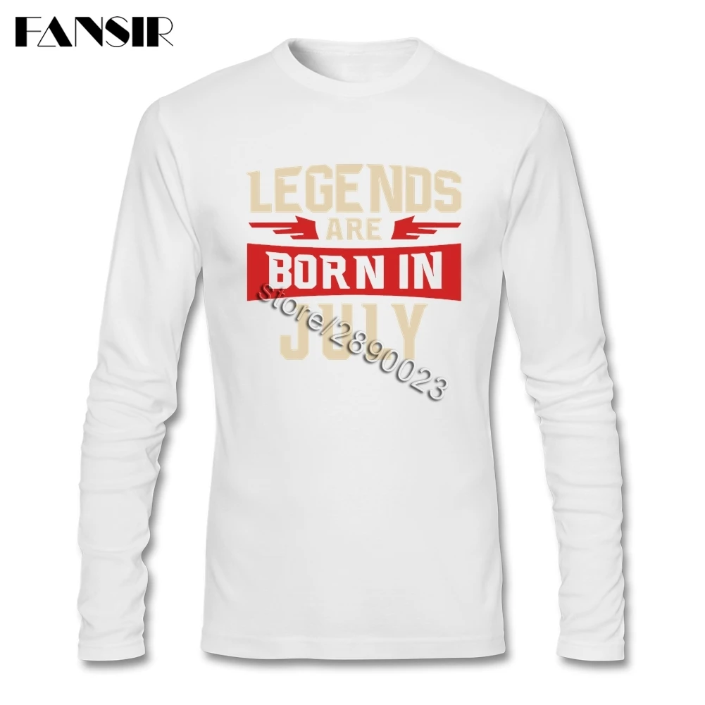 Лучший дизайн футболки Для мужчин мужской рождаются легенды в июле с О-образным