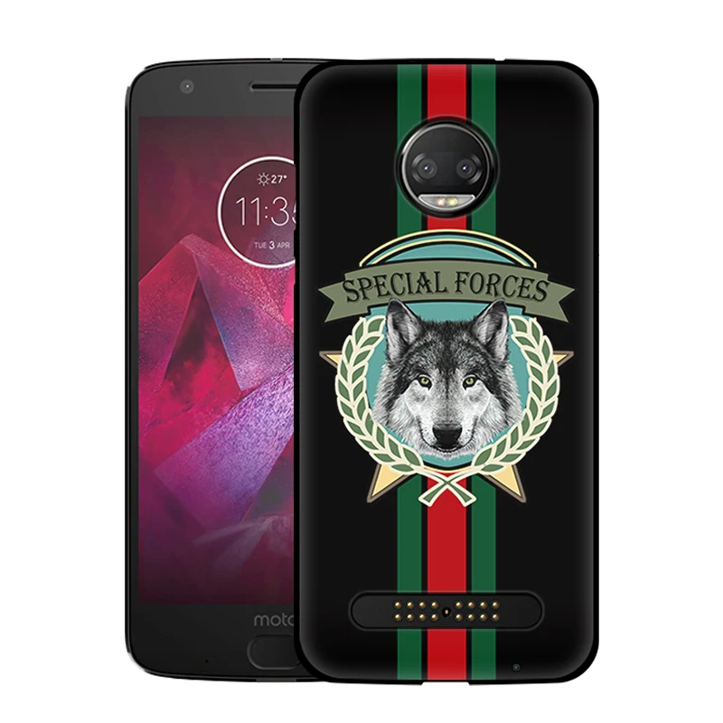 Мягкий силиконовый чехол EiiMoo для Motorola Moto Z2 Force XT1789 мультяшный телефона Z 2 |