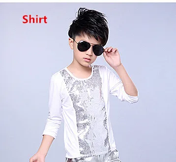 1 piece shirt Для взрослых, для мужчин, для мальчиков, для детей, Яркий фильм, джаз, хип-хоп, барабан, для сцены, костюмы с блестками, одежда, комплект одежды - Цвет: 1 piece shirt