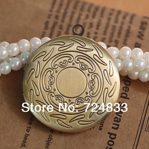 Винтажные антикварные бронзовые тона матовые европейские подвески круглый