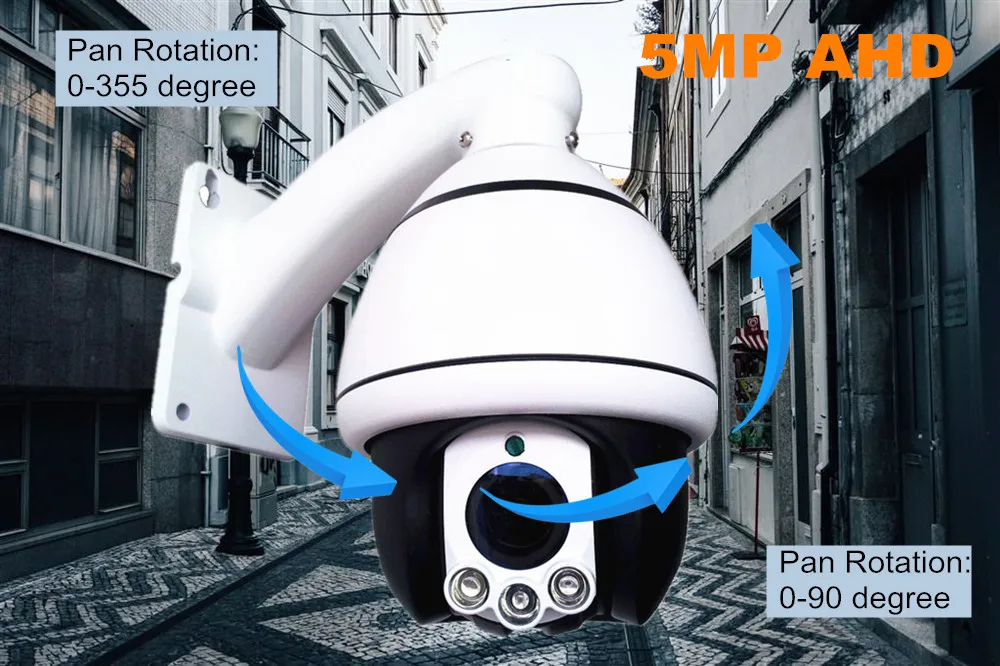 " 5MP AHD мини PTZ камера HD для видеонаблюдения Купольная pan tilt 4x авто зум видеокамера s инфракрасная ИК уличная для видеонаблюдения