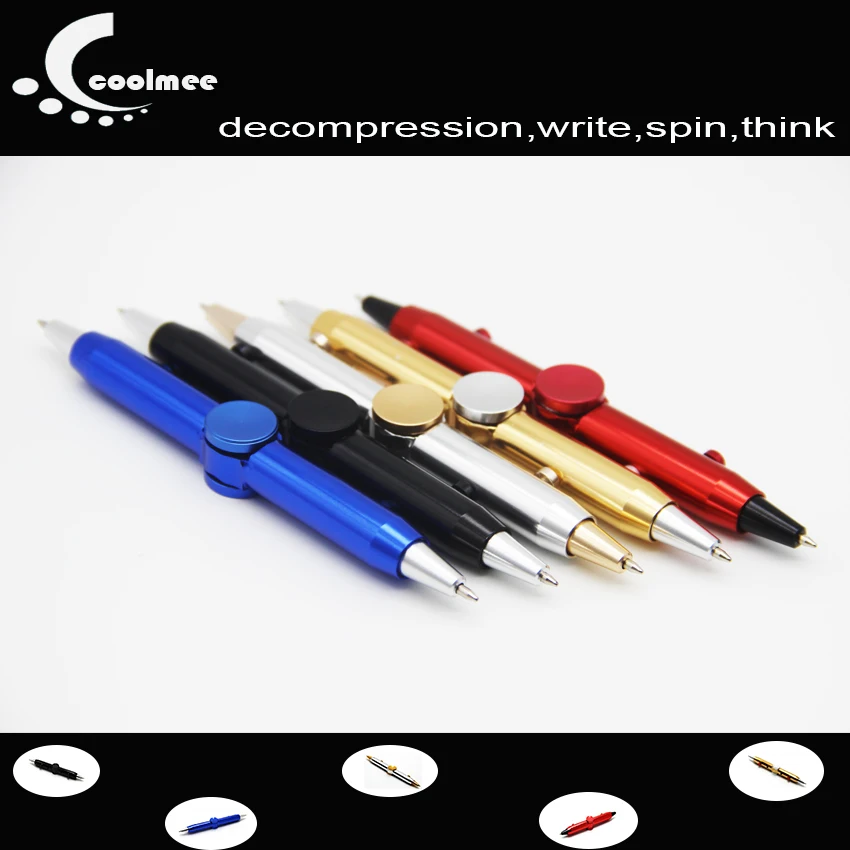 Coolmee ручки для школы новинка Непоседа счетчик анти-стресс шариковая ручка 2 в 1