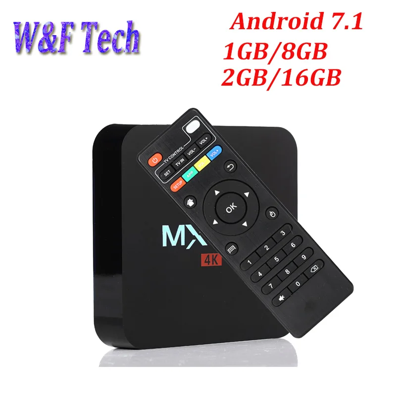 5 шт. MX Pro 2 Гб 16 Amlogic S905W медиаплеер 4G WIFI Android 7 1 smart android tv box IPTV 8 опционально|tv channels|mx