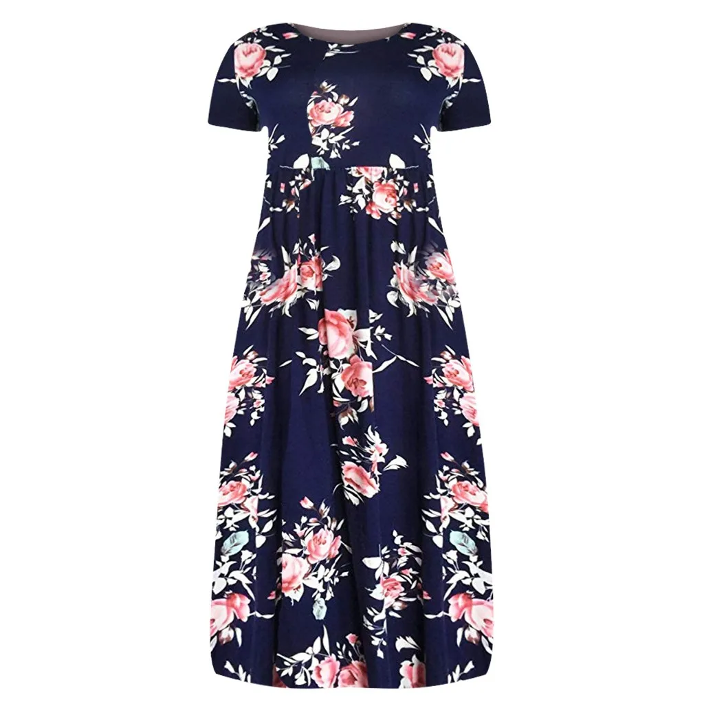 Новое модное свободное Повседневное платье большого размера женское с короткими