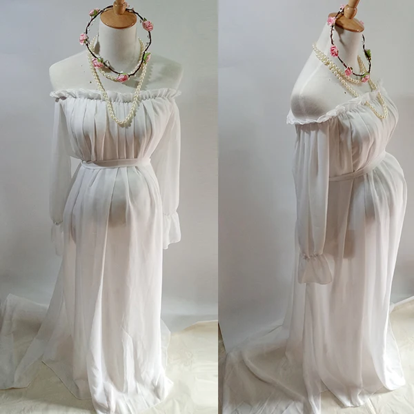 flower style Xiyunle Королевский Стиль белый Средства ухода за кожей для будущих мам Кружево платье для беременных Подставки для фотографий Беременность Средства ухода за кожей для будущих мам фотосессии длинное платье Ночная рубашка - Цвет: flower style