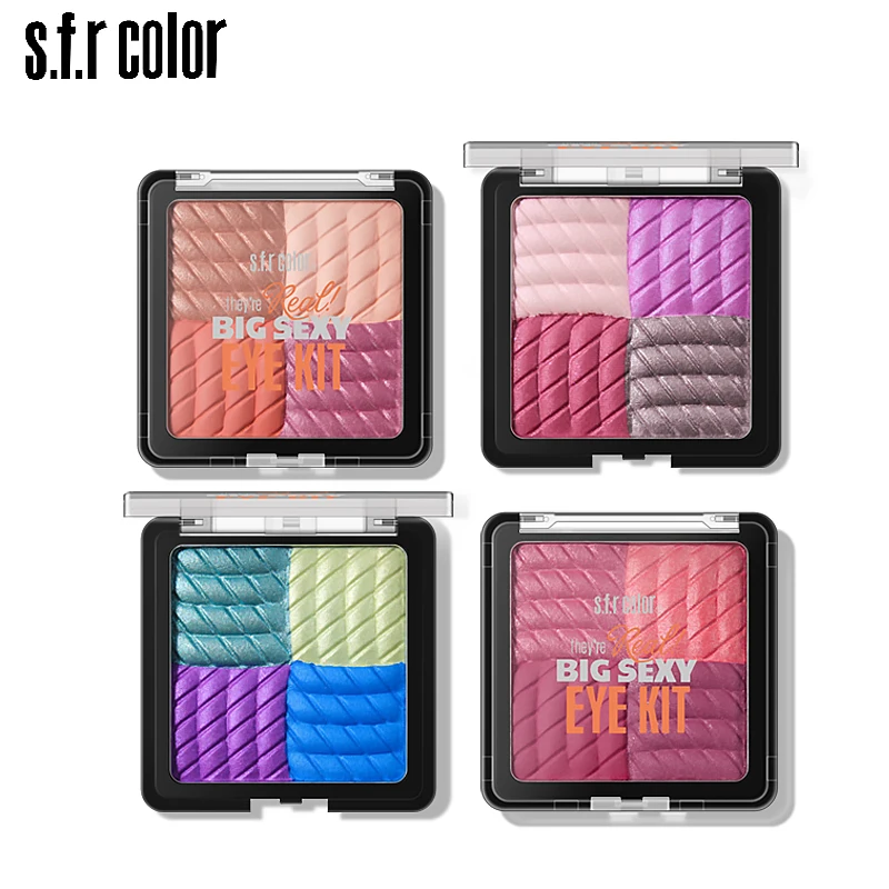 Тени для век с блестками 4 цвета пудра пигмент косметика алмазные свободные глаза