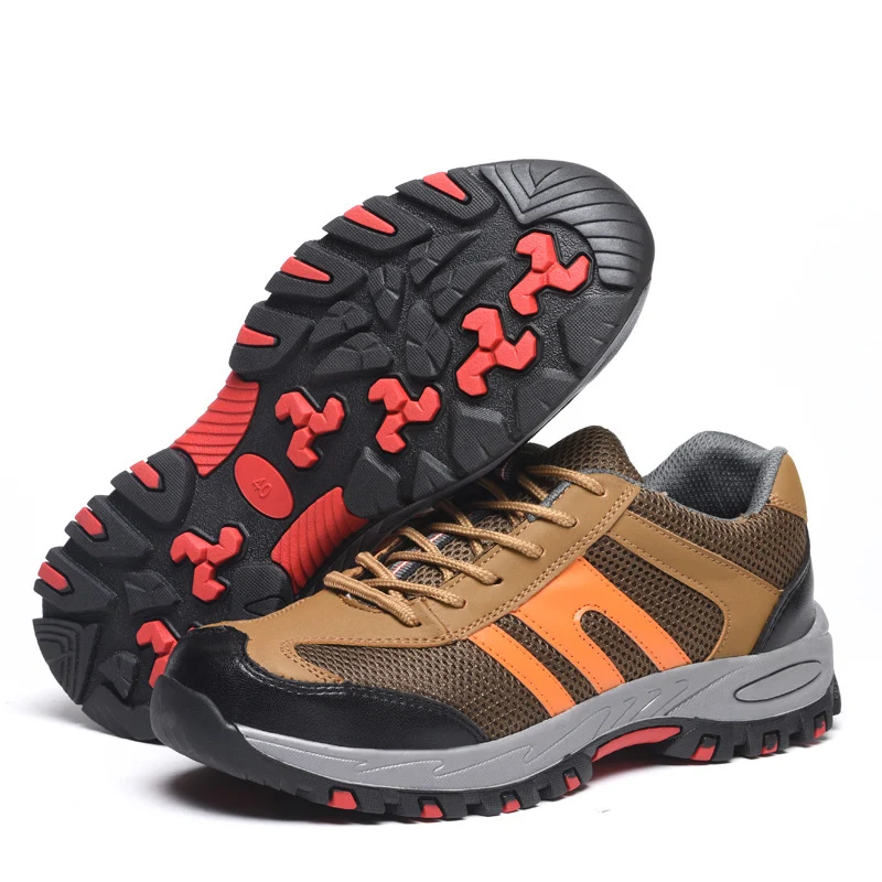 Дышащая защитная обувь мужские легкие летние анти-разбив пирсинг работы сетки