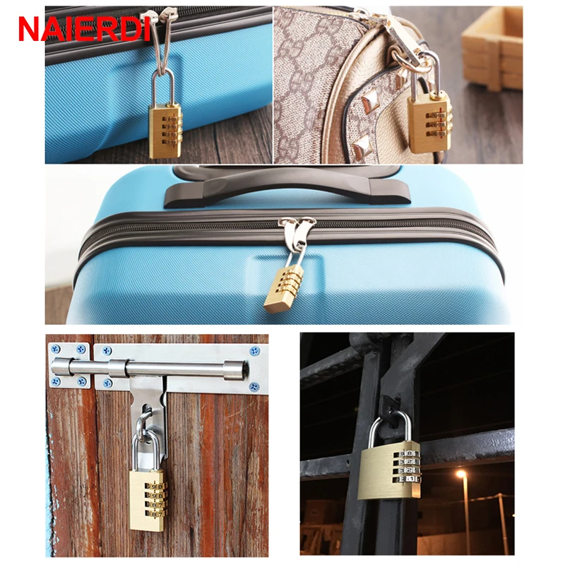 NAIERDI Высокая безопасность твердая латунь анти Блокировка сверла цифровая