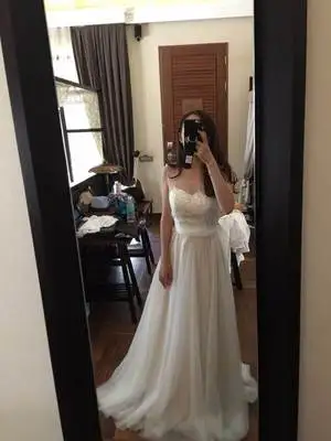 2016 Hot Sale Robe De Mariage Bridal Dress vestido de noiva A Line Cap Sleeve Backless Lace Bohemian bride Wedding | Свадьбы и