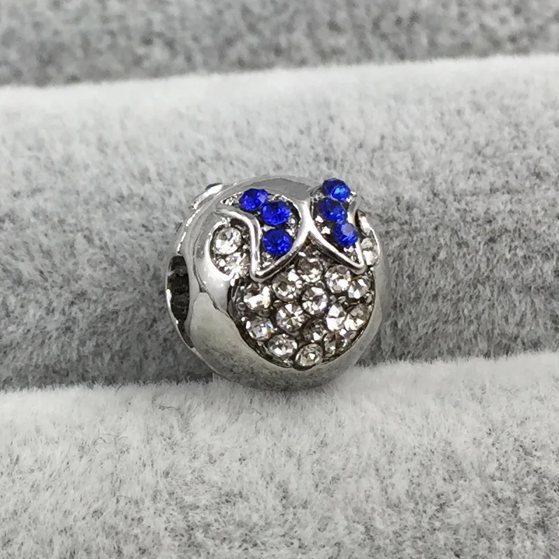 4 шт./лот Minne с кристальным зажимом ожерелье застежкой из европейских бусин