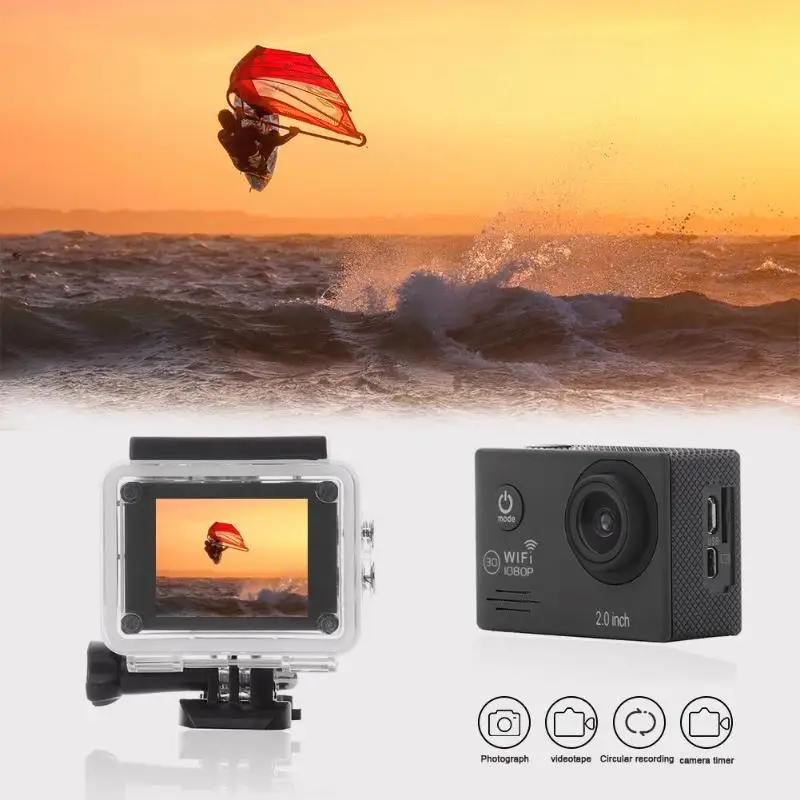 Новинка G60 1080P FHD экшн-камера WiFi 170 градусов угол водонепроницаемый спорт на открытом воздухе DV видеокамера для спорта на открытом воздухе Дайвинг