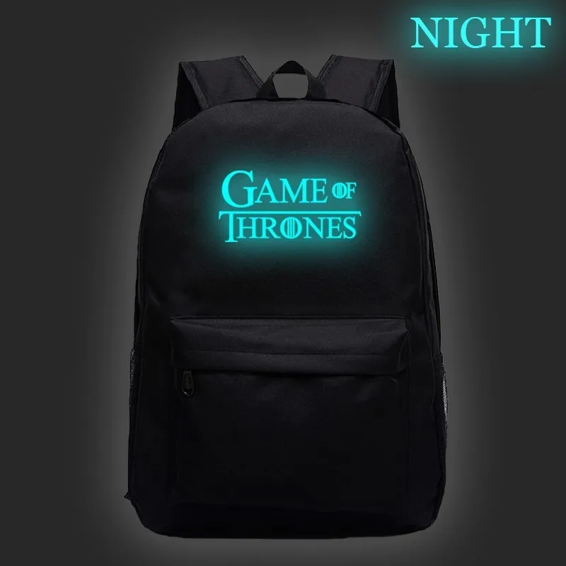 Black Night 4 Mochila Mujer, школьный рюкзак с изображением Игры престолов, аниме, Мужская школьная сумка, сумка для книг, Sac A Dos Valar Morghulis, для женщин, Tassen Plecak - Цвет: Black Night 4