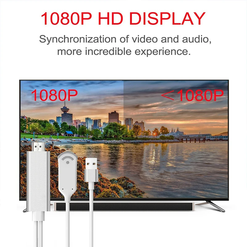 DOITOP телефон Экран к HDMI конвертер Беспроводной Wi Fi HD ТВ проектор аудио видео