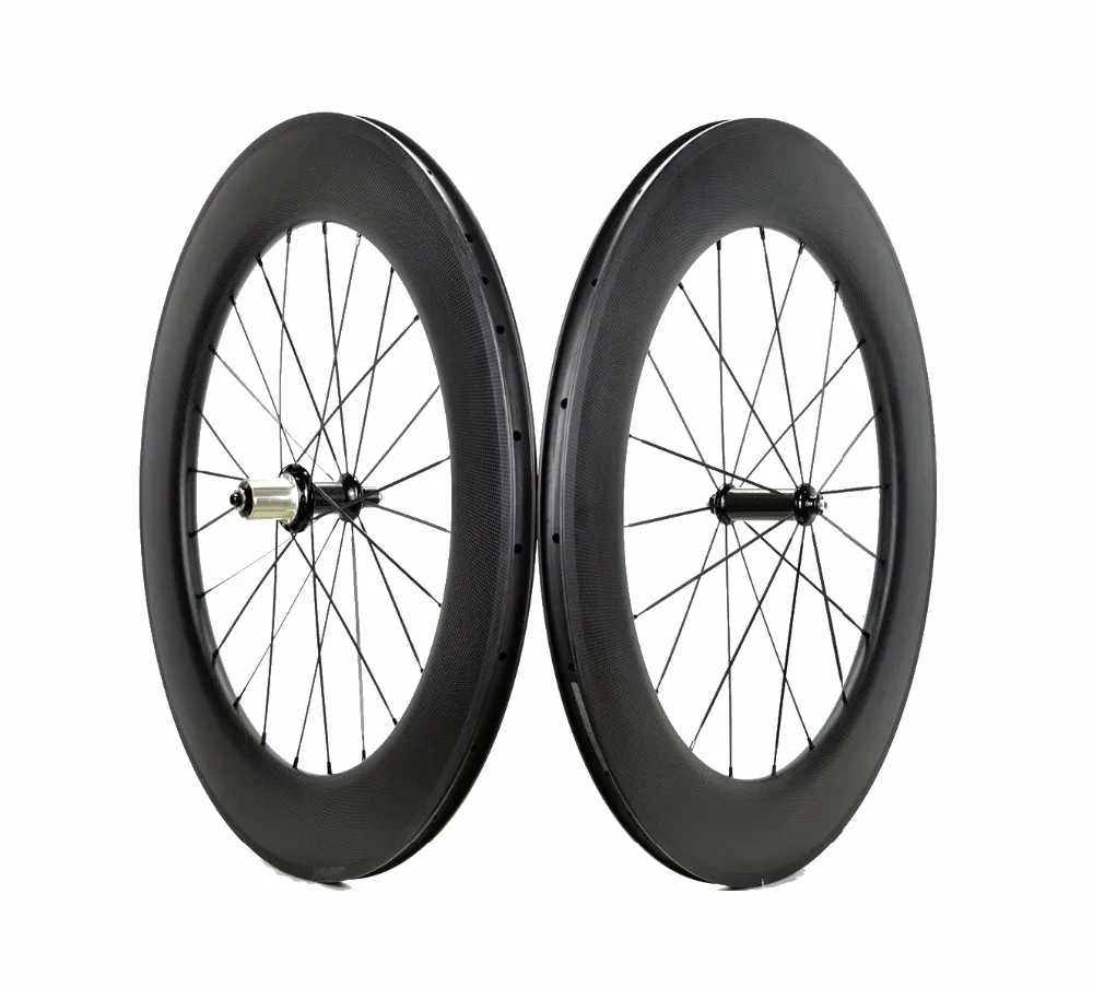 

Free shipping 88mm depth road carbon wheels 700C 23mm width bike Clincher/Tubular carbon fiber wheelset with Powerway R36 hub