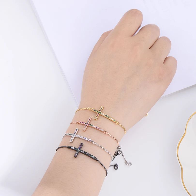 Модные разноцветные браслеты Pipitree с микрозакрепкой из фианита женский браслет