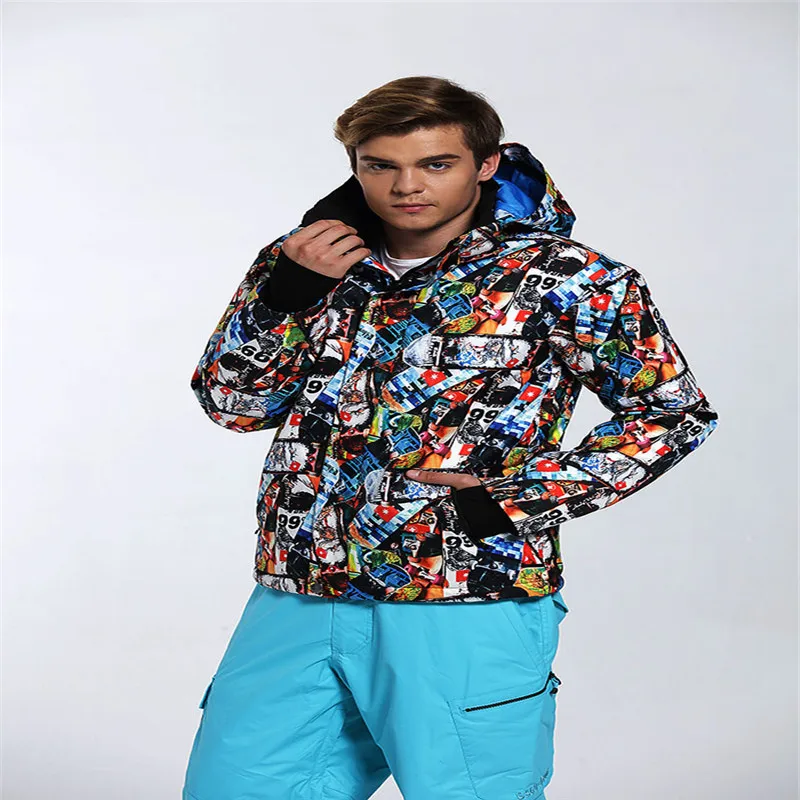 

Outdoor Leisure Sport Male Waterproof Windproof Ski Suit GSOU SNOW Winter Ski Jacket+Ski Pants Men's Double Board Snowboard Suit