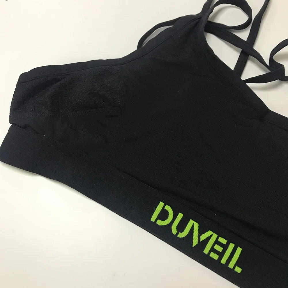Женский спортивный бюстгальтер DUVEIL черный дышащий без рукавов спортивные