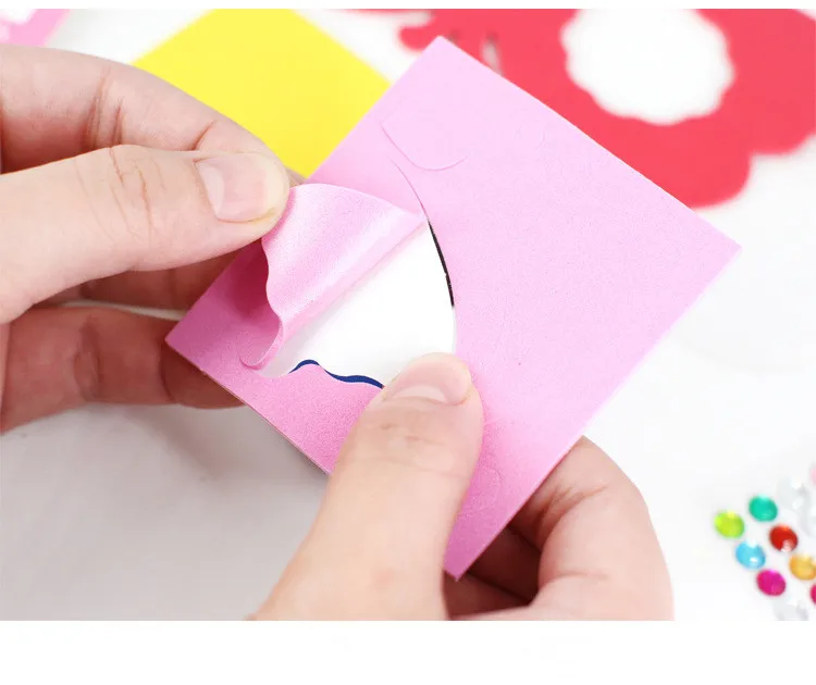 Креативные DIY очки для малышей, детей, детей, ручной работы, EVA очки, рамка, Мультяшные наклейки с очками, детские игрушки-головоломки, игрушки для рукоделия, подарки