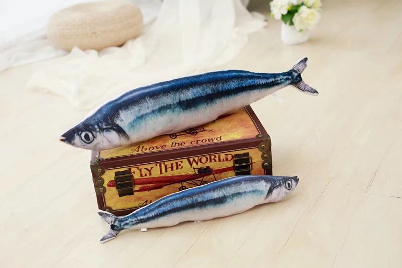 60 см мягкая лосось настоящая жизнь плюшевые игрушки Saury креативный китайский окунь моделирование чучело лосось Подушка, домашний декор игрушка для кошек