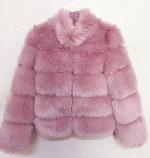Light pink ZADORIN высококачественное плотное розовое пальто из искусственного меха для женщин, большие размеры, воротник-стойка, длинный рукав, куртка из искусственного меха, жилет fourrure bontjas - Цвет: Light pink