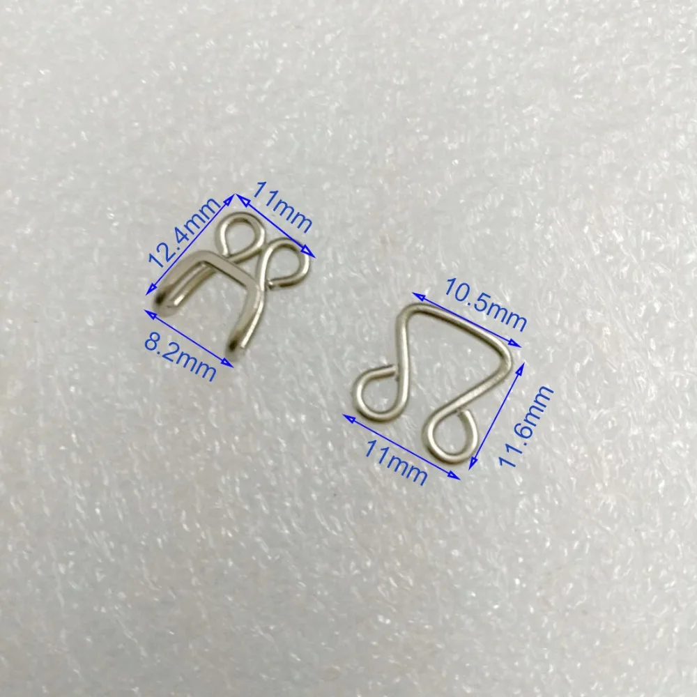 60 компл./упак. 15 # латунь металл крючков юбка штаны крючки для брюк серебро/Черного