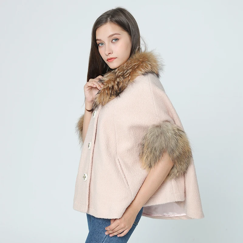 OFTBUY новая осенне-зимняя куртка женская парка с натуральным мехом енота меховой воротник плащ шерсть шерстяное пальто