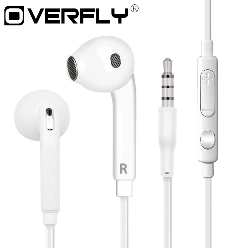 Overfly проводные наушники-вкладыши 3 5 мм наушники с HD микрофоном для samsung S6 S9 Note 4 7 fone