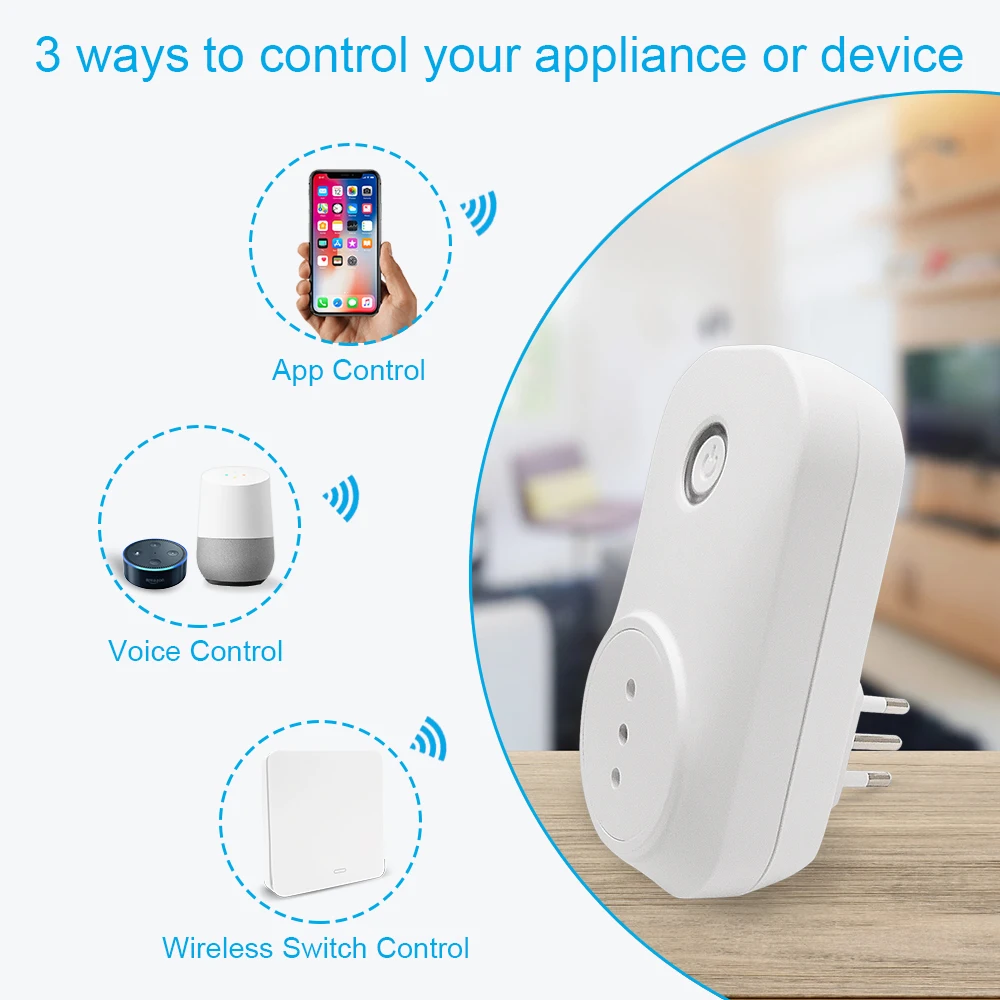 Голосовое управление Google Home Alexa Echo Smart Life Tuya Wifi розетка итальянская стандартная