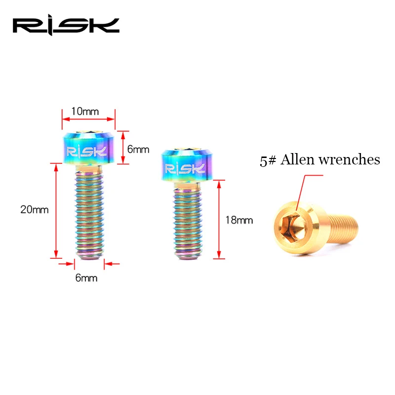 4 шт. фиксированные болты для дискового тормоза велосипеда M6 * 18/20 мм | Спорт и