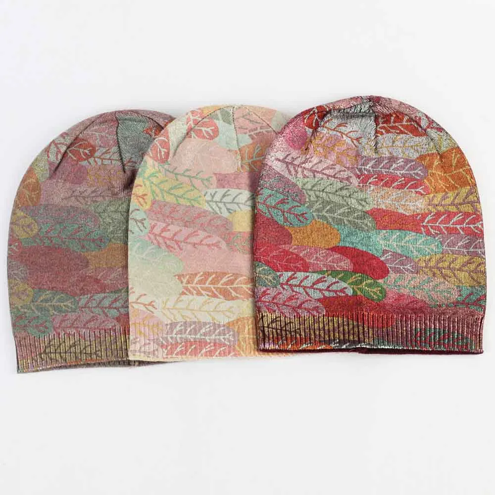 Женская шерстяная Шапка-бини Осенние тонкие теплые вязаные шапочки облегающие