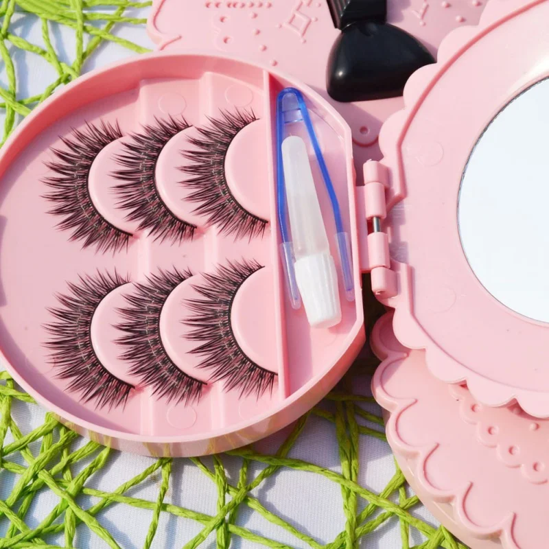 Популярные женские Косметические Накладные ресницы с футляром для хранения