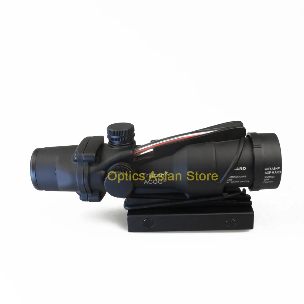 Opaslan ACOG 4x32 Волокно оптика Сфера w/реальный красный Перекрестие Оптические прицелы